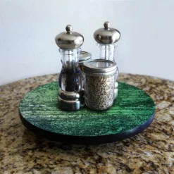 Lazy Susan - WOOD GRAIN Designs - 3 Different Sizes - For Kitchen Table Top -Endurance Sales lazy susan wood table gray wood main picture bpc 1