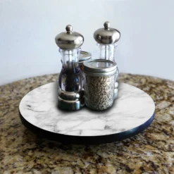 Lazy Susan - MARBLE Designs - 3 Different Sizes - For Kitchen Table Top -Endurance Sales lazy susan wood table marble main picture bpc 1