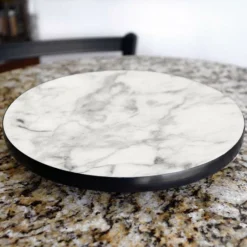 Lazy Susan - MARBLE Designs - 3 Different Sizes - For Kitchen Table Top -Endurance Sales lazy susan wood table marble table kitchen view 1