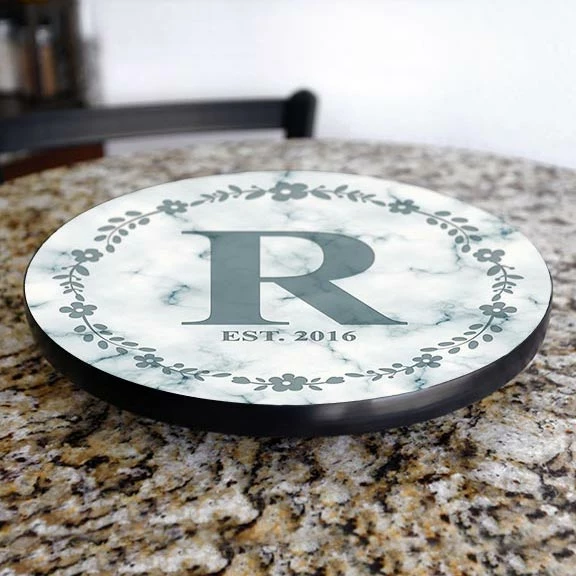 ADD YOUR NAME Lazy Susan - MARBLE MONOGRAM - 3 Different Sizes - Table Top 3 ADD YOUR NAME Lazy Susan - MARBLE MONOGRAM - 3 Different Sizes - Table Top