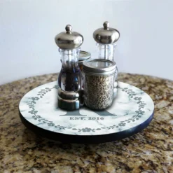 ADD YOUR NAME Lazy Susan - MARBLE MONOGRAM - 3 Different Sizes - Table Top 18 ADD YOUR NAME Lazy Susan - MARBLE MONOGRAM - 3 Different Sizes - Table Top -Endurance Sales lazy susan wood table monogram custom marble table main pic