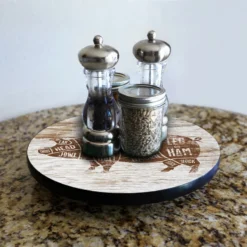 Lazy Susan - PORK BUTCHER DIAGRAM - 3 Different Sizes - For Kitchen Table Top -Endurance Sales lazy susan wood table pig main picture bpc
