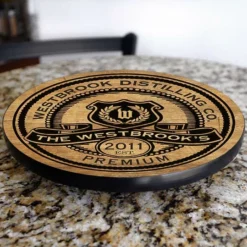 Wood Lazy Susan - Customized - Add Your Name - Premium - Size Variations -Endurance Sales lazy susan wood table premium table kitchen view