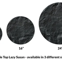 Lazy Susan - SLATE Design - 3 Different Sizes - For Kitchen Table Top -Endurance Sales lazy susan wood table slate comparison