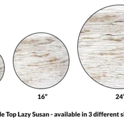 Lazy Susan - WOOD GRAIN Designs - 3 Different Sizes - For Kitchen Table Top -Endurance Sales lazy susan wood table top blue wood size comparison 1