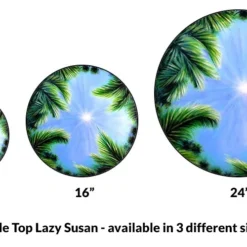 Lazy Susan - SKY & TREES - 3 Different Sizes - For Kitchen Table Top -Endurance Sales lazy susan wood table top brian mohr sky and trees size comparison