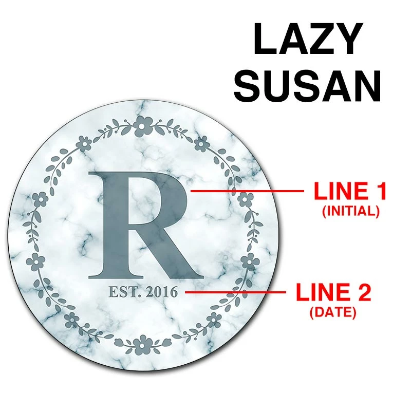 ADD YOUR NAME Lazy Susan - MARBLE MONOGRAM - 3 Different Sizes - Table Top 13 ADD YOUR NAME Lazy Susan - MARBLE MONOGRAM - 3 Different Sizes - Table Top - Image 11