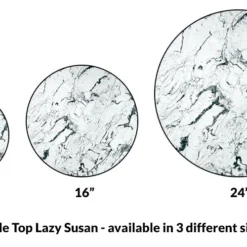 Lazy Susan - MARBLE Designs - 3 Different Sizes - For Kitchen Table Top -Endurance Sales lazy susan wood table top marble size comparison 2