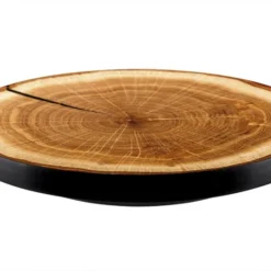 Lazy Susan - TREE RING Designs - 3 Different Sizes - For Kitchen Table Top -Endurance Sales lazy susan wood table tree rings front view of product 1