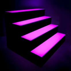 BarConic® Acrylic Bottle Display Shelf - 4 Tier - Multi Colored Lights - Several Lengths -Endurance Sales led ac 4 bds a 2