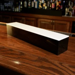 BarConic® LED Liquor Bottle Display Shelf - 1 Tier (Step) - Black - Multi-Colored Lights - Several Lengths -Endurance Sales led professional bar shelf 1 tier 24in unlit off