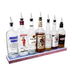 BarConic® LED Liquor Bottle Display Shelf - Low Profile - 1 Step - Aged Bronze - Several Lengths 13 BarConic® LED Liquor Bottle Display Shelf - Low Profile - 1 Step - Aged Bronze - Several Lengths -Endurance Sales led shelves diamond plate low profile 1 1 1