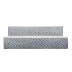 BarConic® LED Liquor Bottle Display Shelf - 2 Steps - Diamond Plate Print - Several Lengths -Endurance Sales led shelves diamond plate print 1