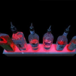 BarConic® LED Liquor Bottle Display Shelf - 1 Step - Diamond Plate Print - Several Lengths 11 BarConic® LED Liquor Bottle Display Shelf - 1 Step - Diamond Plate Print - Several Lengths -Endurance Sales led shelves diamond plate print 11