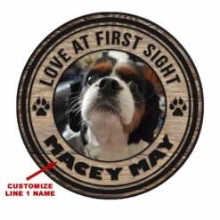 Custom Wood Sign - Pet-18" Diameter -Endurance Sales lg bt kc barr sign pet web1 1