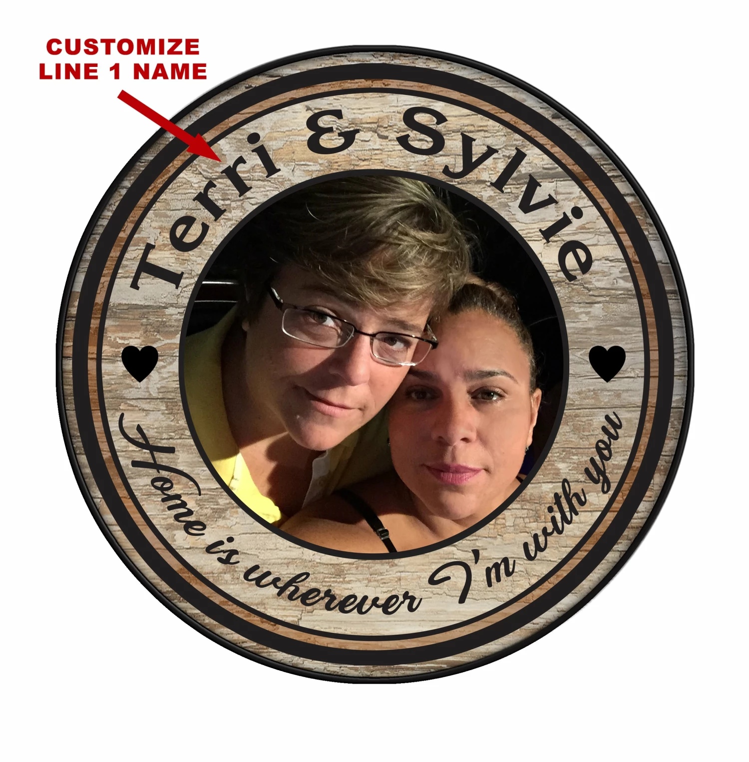 Custom Wood Barrel Top - Where I Am -18" Diameter 3 Custom Wood Barrel Top - Where I Am -18" Diameter