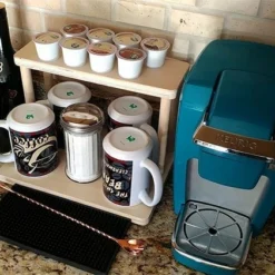 CHOOSE YOUR PATTERN - Counter Caddies™ - 12 INCH STRAIGHT UNIT W/ K-Cup Holes -Endurance Sales lg cc 12in k rollover