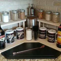 CHOOSE YOUR PATTERN - Counter Caddies™ - Corner Unit W/ Trash Can Inset -Endurance Sales lg cc crnr trsh rollover