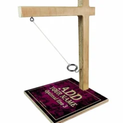 ADD YOUR NAME Large Tabletop Ring Toss Game - Grunge Pink