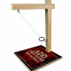 ADD YOUR NAME Large Tabletop Ring Toss Game - Grunge Red