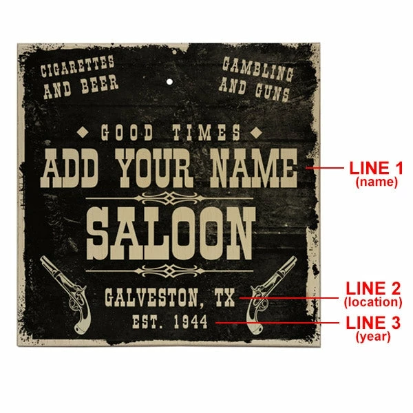 ADD YOUR NAME Large Tabletop Ring Toss Game - Saloon 4 ADD YOUR NAME Large Tabletop Ring Toss Game - Saloon - Image 2