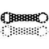 Kolorcoat™ Dog Bone Bottle Opener - Black And White Polka Dots