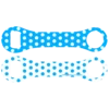 Kolorcoat™ Dog Bone Bottle Opener - Blue And White Polka Dots