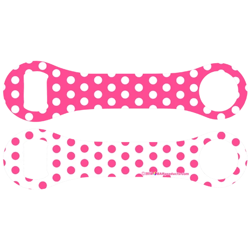 Kolorcoat™ Dog Bone Bottle Opener - Pink And White Polka Dots 3 Kolorcoat™ Dog Bone Bottle Opener - Pink And White Polka Dots
