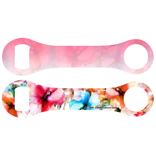 Kolorcoat™ Dog Bone Bottle Opener - Watercolor Hibiscus 3 Kolorcoat™ Dog Bone Bottle Opener - Watercolor Hibiscus