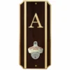 Monogrammed - Wall Mounted Wood Plaque Bottle Opener -Endurance Sales lg op plq monodrk