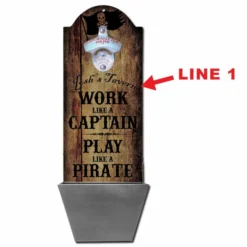 Custom Round Top Plaque With Cap Catcher - Play Like A Pirate 7 Custom Round Top Plaque With Cap Catcher - Play Like A Pirate -Endurance Sales lg plq rtp cc pirate work like captain play like a pirate how