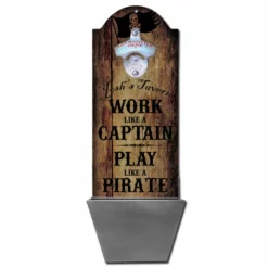Custom Round Top Plaque With Cap Catcher - Play Like A Pirate