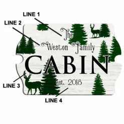 Custom Tavern Shaped Wood Bar Sign - Cabin -Endurance Sales lg sign plq tav cab cabin woods themed wall sign how