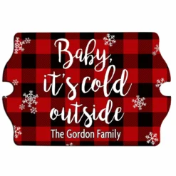 Custom Tavern Shaped Wood Bar Sign - Cold Outside