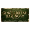 Large Vintage Wooden Holiday Bar Sign - Gingerbread Bakery - 11 3/4" X 23 3/4" -Endurance Sales lg sign wood 11x23 ginger gingerbread bakery web1 800