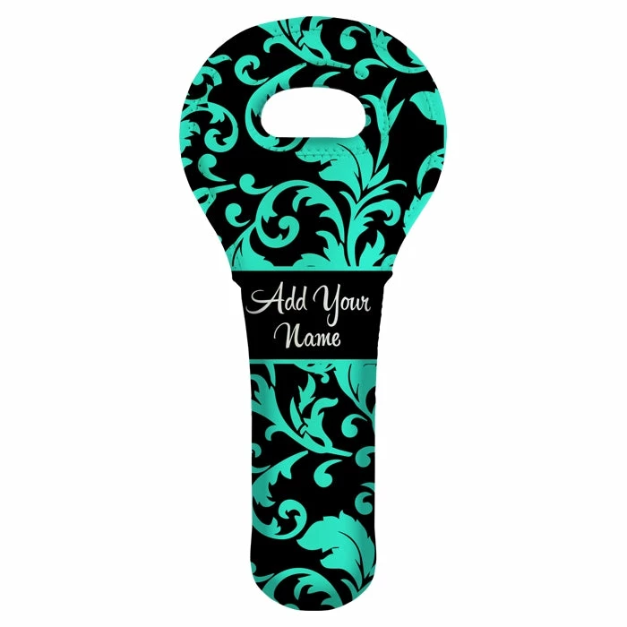 ADD YOUR NAME Wine Totes - Floral Pattern - Several Design Options 6 ADD YOUR NAME Wine Totes - Floral Pattern - Several Design Options - Image 4