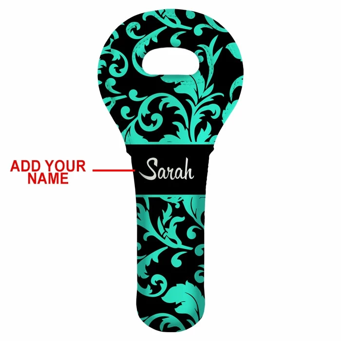 ADD YOUR NAME Wine Totes - Floral Pattern - Several Design Options 7 ADD YOUR NAME Wine Totes - Floral Pattern - Several Design Options - Image 5