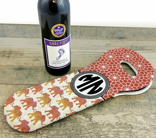 CUSTOMIZABLE Wine Tote - Watercolor Elephants 5 CUSTOMIZABLE Wine Tote - Watercolor Elephants - Image 3