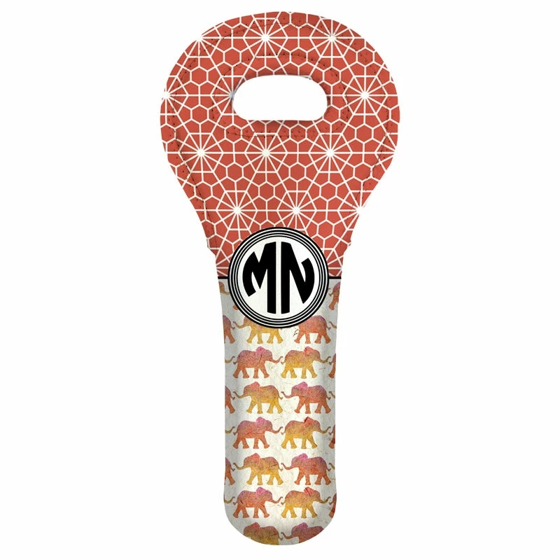 CUSTOMIZABLE Wine Tote - Watercolor Elephants 3 CUSTOMIZABLE Wine Tote - Watercolor Elephants