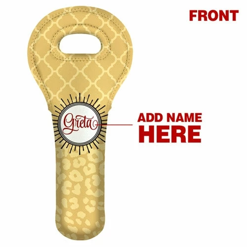 CUSTOMIZABLE Wine Tote - Leopard 4 CUSTOMIZABLE Wine Tote - Leopard - Image 2