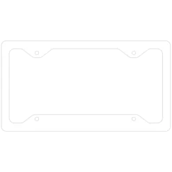 License Plate Frame - White