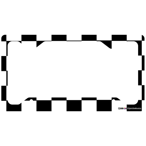 License Plate Frame - Racing Flag 3 License Plate Frame - Racing Flag