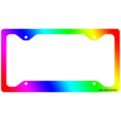 License Plate Frame - Rainbow