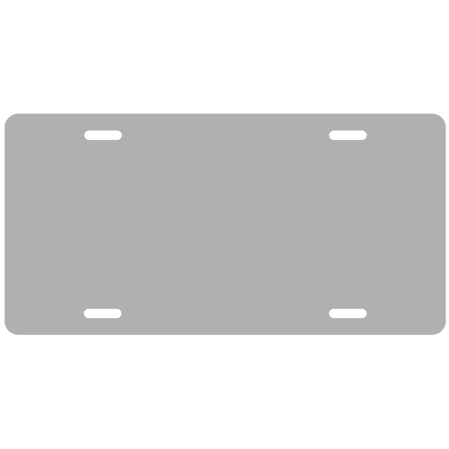 Custom License Plate - Gray 3 Custom License Plate - Gray