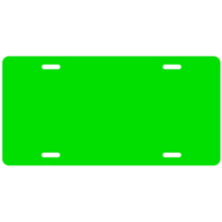 Custom License Plate - Green