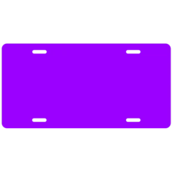 Custom License Plate - Purple