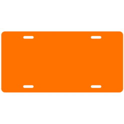 Custom License Plate - Orange