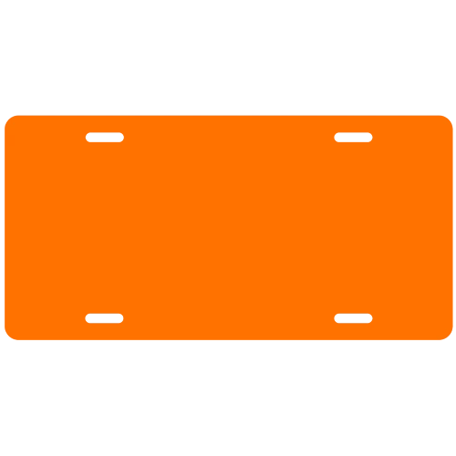 Custom License Plate - Orange 3 Custom License Plate - Orange