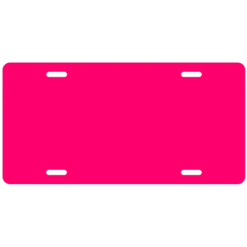 Custom License Plate - Pink