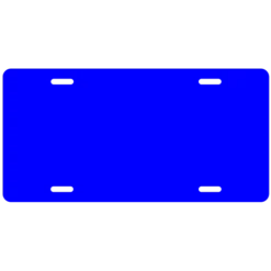 Custom License Plate - Blue